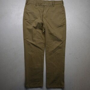 Peter England 34x30 Khaki Stretch Slim Fit Flat Front Chino Mens Pants